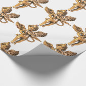 Goldene Engel Weihnachtsdekoration Geschenkpapier (Ecke)