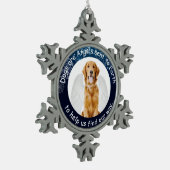 Goldene Engels-Verzierung Schneeflocken Zinn-Ornament (Links)