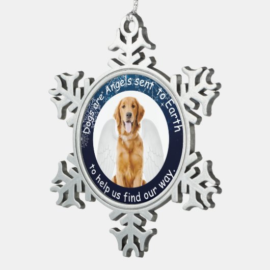 Goldene Engels-Verzierung Schneeflocken Zinn-Ornament (Rechts)