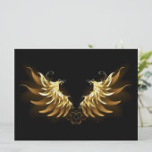Goldene Engelsflügel auf schwarzem Hintergrund Programm (Stehend Vorderseite)