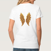 Goldene Engelsflügel Design T-Shirt (Rückseite)