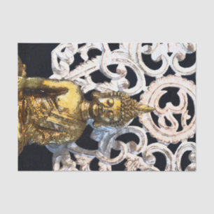 Goldene Erde Buddha OM Aum Ajna Meditationsparty Seidenpapier