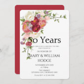 "Goldene Erinnerungen: 50 Jahre Liebe feiern" Einladung (Vorne/Hinten)
