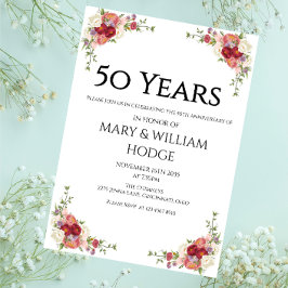 "Goldene Erinnerungen: 50 Jahre Liebe feiern" Einladung