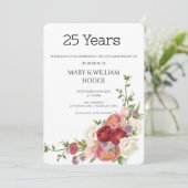 "Goldene Erinnerungen: Feiern 25 Jahre Liebe" Einladung (Stehend Vorderseite)