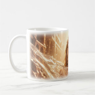 Goldene Erneuerung im Kristall-Traumlicht-Mug Kaffeetasse