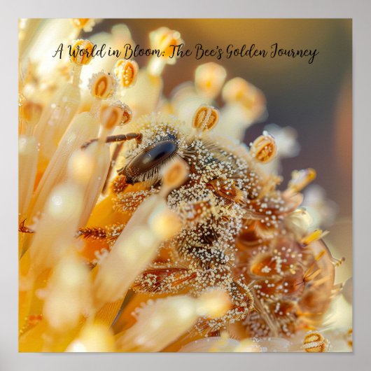 Goldene Ernte: Makrobiene im Blut Poster (Vorne)