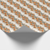 Goldene Ernte: Orange & Gold Geschenkpapier (Ecke)