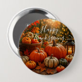 Goldene Ernte Thanksgiving Button (Vorne & Hinten)