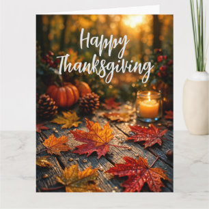 Goldene Ernteglut – Thanksgiving-Gruß Karte