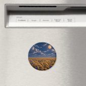 Goldene Erntemond Magnet (In Situ (Geschirrspüler))