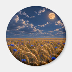 Goldene Erntemond Magnet