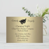 Goldene Eröffnungsnacht Einladung (Stehend Vorderseite)