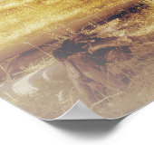 Goldene Espenwaldlandschaft Poster (Ecke)