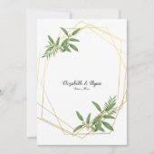 Goldene Eukalyptus-Blätter Woodland Einladung (Vorderseite)