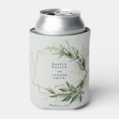 Goldene Eukalyptus Elegant Moss Wedding Dosenkühler (Kanne Vorderseite)