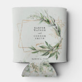 Goldene Eukalyptus Elegant Moss Wedding Dosenkühler (Rückseite)