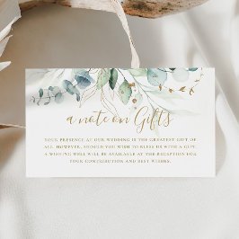 Goldene Eukalyptus-Hochzeit wünscht gut Begleitkarte