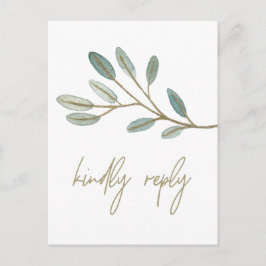 Goldene Eukalyptus Menü Auswahl UAWG Postkarte