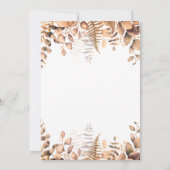 Goldene Eukalyptuswälder - Hochzeit im Herbst Einladung (Rückseite)