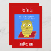 Goldene Eule Einladung (Vorne/Hinten)