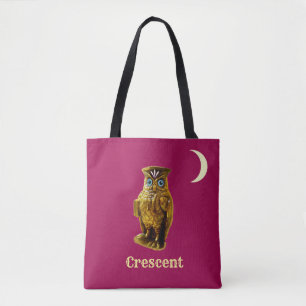 Goldene Eule & Halbmond Tasche