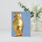 Goldene Eule Postkarte (Stehend Vorderseite)