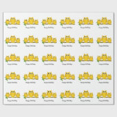 Goldene Eulen Design Geburtstagsgeschenk Geschenkpapier (Flach)