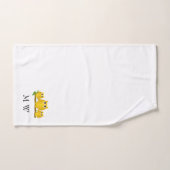 Goldene Eulen Design Monogramm Badhandtuch Set (Handtuch)