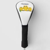 Goldene Eulen Design Personalisiert Golf Headcover (Vorderseite)
