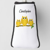 Goldene Eulen Design Personalisiert Golf Headcover (Rotieren 90)