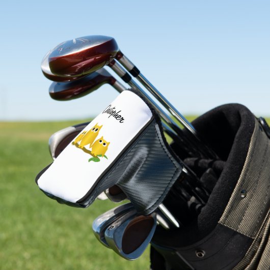 Goldene Eulen Design Personalisiert Golf Headcover (In Situ)