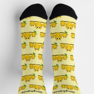 Goldene Eulen Design Personalisiert Socken