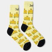 Goldene Eulen Design Personalisiert Socken (Rechts)