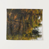 Goldene europäische Lärche in Herbstfarben Wandteppich (Vorderseite (Horizontal))