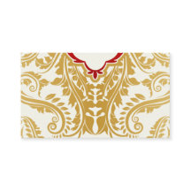 Goldene extravagante Schnörkel-Escortkarte