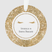 Goldene Eyelashes gürtelförmige Glitzer Ornament (Vorderseite)
