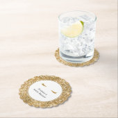 Goldene Eyelashes gürtelförmige Glitzer Untersetzer (Vor Ort)