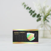 Goldene Fackelmaske Visitenkarte (Stehend Vorderseite)