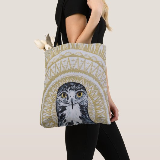 Goldene Falke-Mandala Tasche (Von Nahem)
