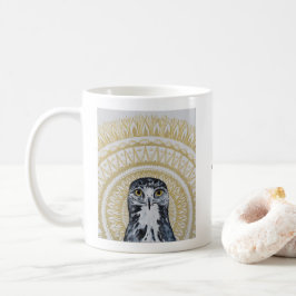 Goldene Falkemandala-Tasse Kaffeetasse