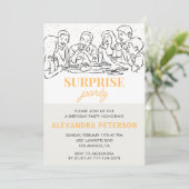 Goldene Familienüberraschung Party 71. Einladung (Stehend Vorderseite)