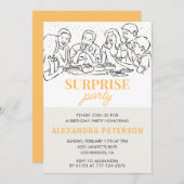 Goldene Familienüberraschung Party 76. Einladung (Vorne/Hinten)