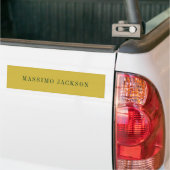 Goldene Farb-Minimalist Plain Modern  Autoaufkleber (Auf Lkw)