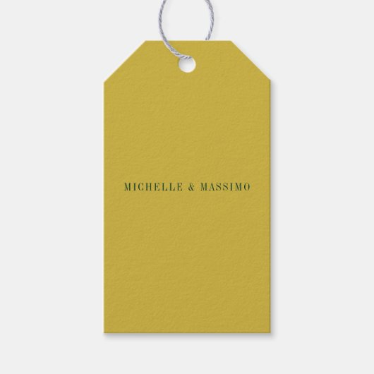 Goldene Farb-Minimalist Plain Modern Geschenkanhänger (Vorderseite)