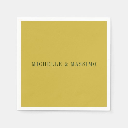 Goldene Farb-Minimalist Plain Modern  Serviette (Vorderseite)