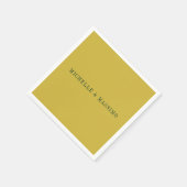 Goldene Farb-Minimalist Plain Modern  Serviette (Ecke)