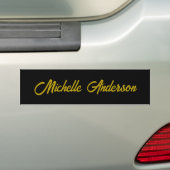 Goldene Farbe Schwarzer Moderner Minimalistischer Autoaufkleber (Auf Auto)