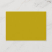 Goldene Farbe Schwarzer Moderner Minimalistischer  Begleitkarte (Rückseite)