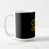 Goldene Farbe Schwarzer Moderner Minimalistischer  Kaffeetasse (Links)